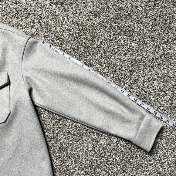 NWOT Avec Les Fille Shirt Jacket Small Button Down Shacket Melange Oatmeal Beige - Picture 6 of 9